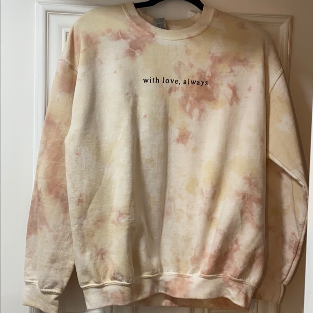 with love always crewneck size medium tye dye